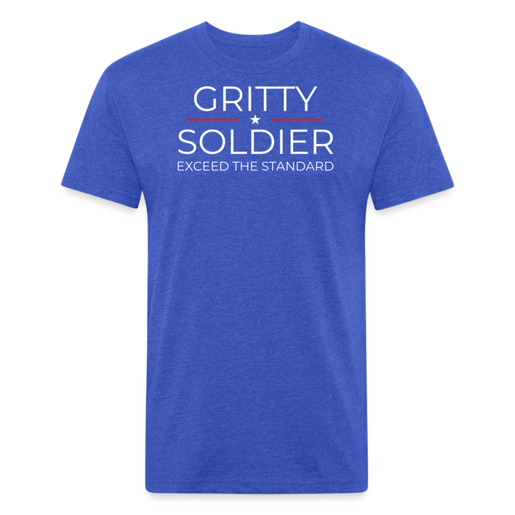 Gritty Soldier Fitted T-Shirt - heather royal