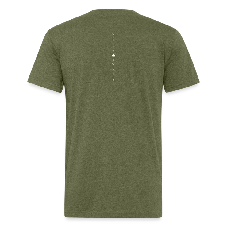 Run Fast, Lift Heavy T-Shirt - heather military green