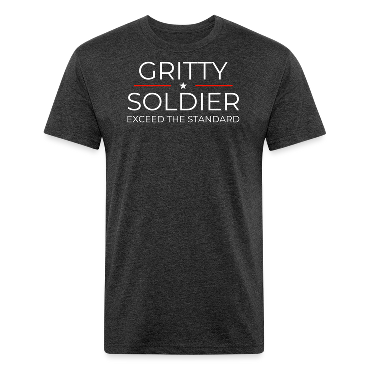 Gritty Soldier Fitted T-Shirt - heather black