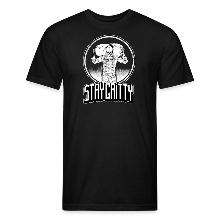 Stay Gritty Fitted T-Shirt - black