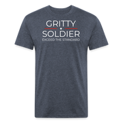 Gritty Soldier Fitted T-Shirt - heather navy