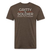 Gritty Soldier Fitted T-Shirt - heather espresso