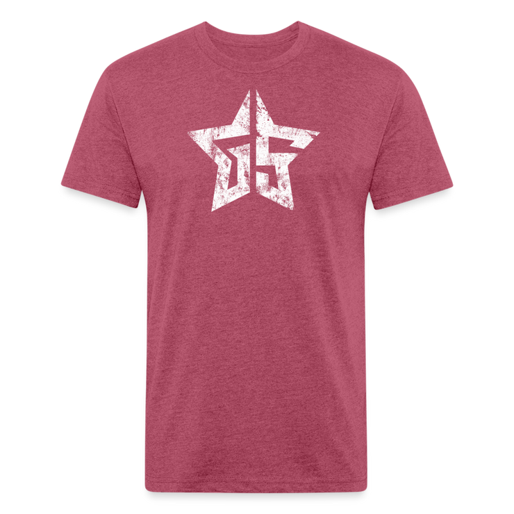 GS Star Fitted T-Shirt - heather burgundy