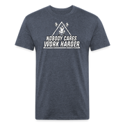 Nobody Cares Work Harder T-Shirt - heather navy