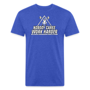 Nobody Cares Work Harder T-Shirt - heather royal