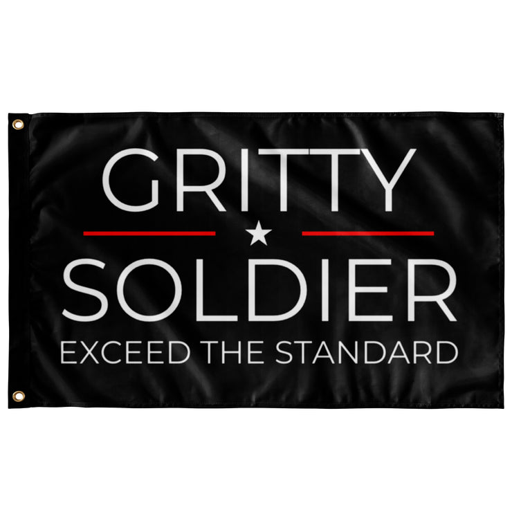 Gritty Soldier Wall Flag