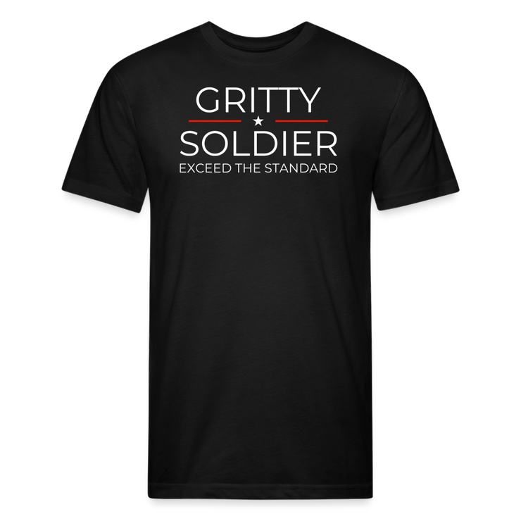 Gritty Soldier Fitted T-Shirt - black