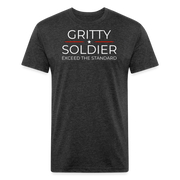 Gritty Soldier Fitted T-Shirt - heather black