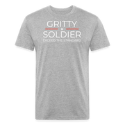 Gritty Soldier Fitted T-Shirt - heather gray