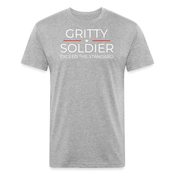 Gritty Soldier Fitted T-Shirt - heather gray