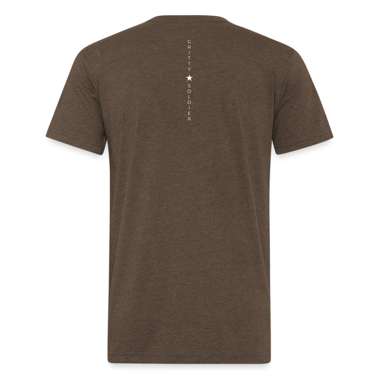 Gritty Soldier Fitted T-Shirt - heather espresso