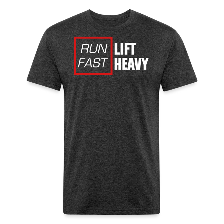 Run Fast, Lift Heavy T-Shirt - heather black