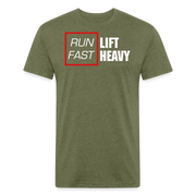 Run Fast, Lift Heavy T-Shirt - heather military green