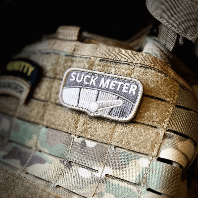 VELCRO® BRAND Fastener Morale HOOK PATCH PATCHSuck Meter Funny 1x2