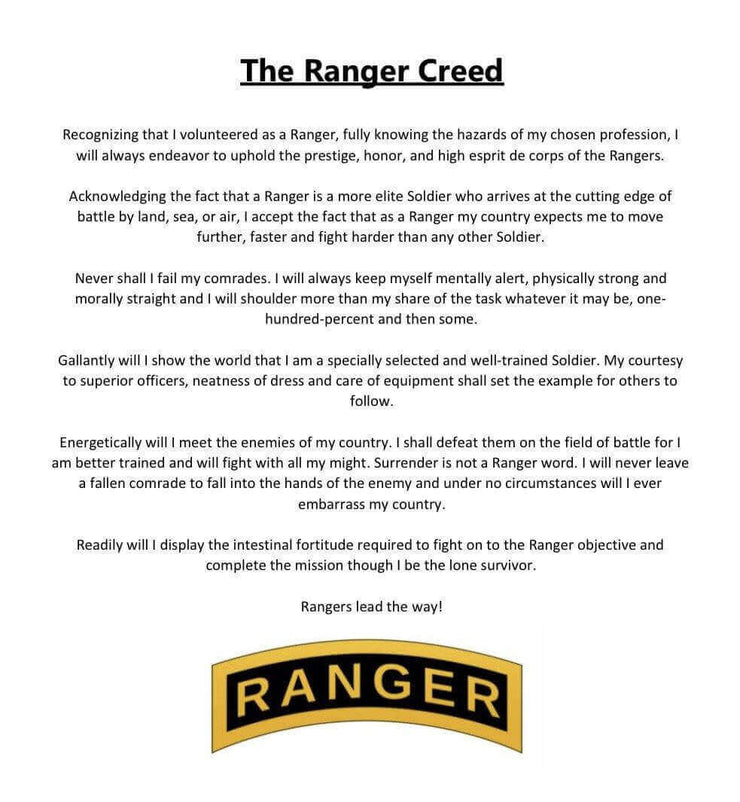 the ranger creed